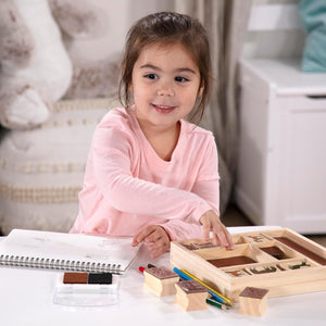 Wooden Stamp Activity Set: Horse Stable