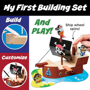 Buildeez! Easy Wooden Model Set: Pirate Ship