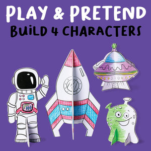 Wonder Worlds 3D Coloring Craft Kit: Outer Space