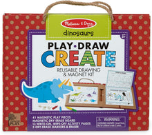 Load image into Gallery viewer, Play, Draw, Create Reusable Drawing &amp; Magnet Kit – Dinosaurs
