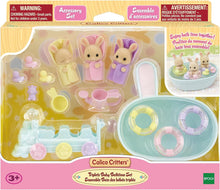Load image into Gallery viewer, Calico Critters Triplets Baby Bathtime Set
