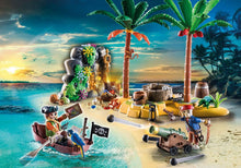 Load image into Gallery viewer, Playmobil Pirates Promo Pack Pirate Treasure Island with Rowboat
