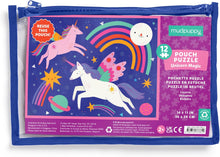 Load image into Gallery viewer, Unicorn Magic – 12 Piece Puzzle with Reusable Zipper Pouch
