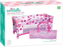 Load image into Gallery viewer, Baby Stella Take Along Baby Doll Crib
