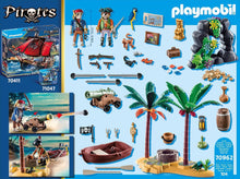 Load image into Gallery viewer, Playmobil Pirates Promo Pack Pirate Treasure Island with Rowboat
