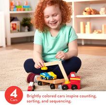 Load image into Gallery viewer, Magnetic Car Loader Wooden Toy
