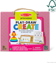 Load image into Gallery viewer, Play, Draw, Create Reusable Drawing &amp; Magnet Kit – Princesses
