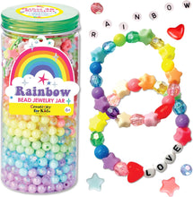 Load image into Gallery viewer, Rainbow Bead Jar Jewelry Making Kit
