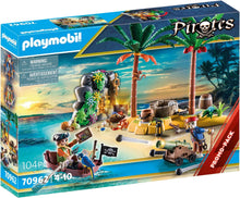 Load image into Gallery viewer, Playmobil Pirates Promo Pack Pirate Treasure Island with Rowboat
