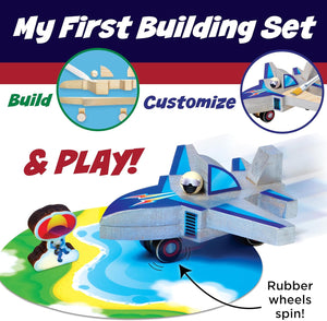 Buildeez! Easy Wooden Model Set: Jet Plane Ace