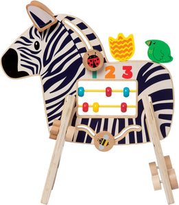 Safari Zebra Wooden Toddler Activity Toy