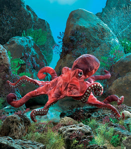 Red Octopus Hand Puppet