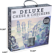 Load image into Gallery viewer, Glass Chess and Checkers Set
