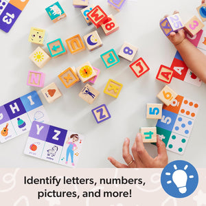 Ms. Rachel - Letter, Number, and Game Wooden Learning Blocks