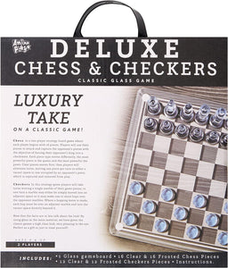 Glass Chess and Checkers Set