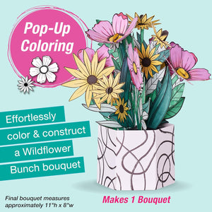 Pop Up Coloring Bouquet: Wildflower