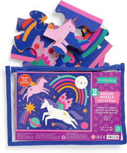 Load image into Gallery viewer, Unicorn Magic – 12 Piece Puzzle with Reusable Zipper Pouch
