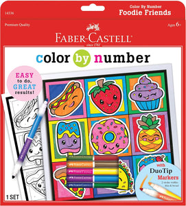 Color by Number Foodie Friends