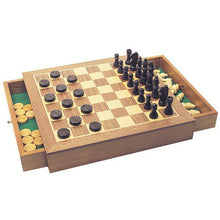 Load image into Gallery viewer, Wooden Chess &amp; Draughts Set
