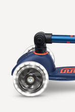 Load image into Gallery viewer, Micro Mini Foldable LED Scooter (Navy Blue/Orange)
