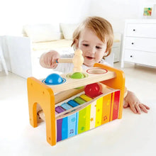 Load image into Gallery viewer, Hape Pound &amp; Tap Bench with Slide Out Xylophone
