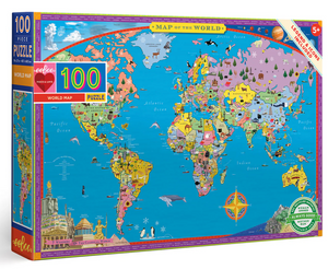 World Map 100 Piece Puzzle