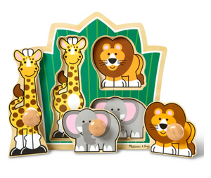 Jumbo Knob Puzzle Jungle Friends