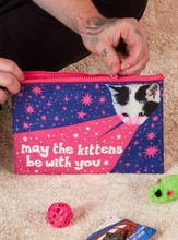 Load image into Gallery viewer, May The Kittens Be With You Zipper Pouch
