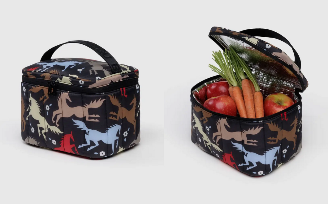 Baggu Puffy Lunch Bag - Horse Cut Outs