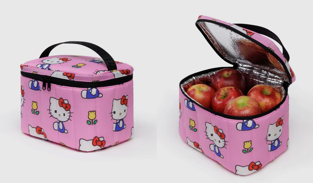 Baggu Puffy Lunch Bag - Hello Kitty Pink