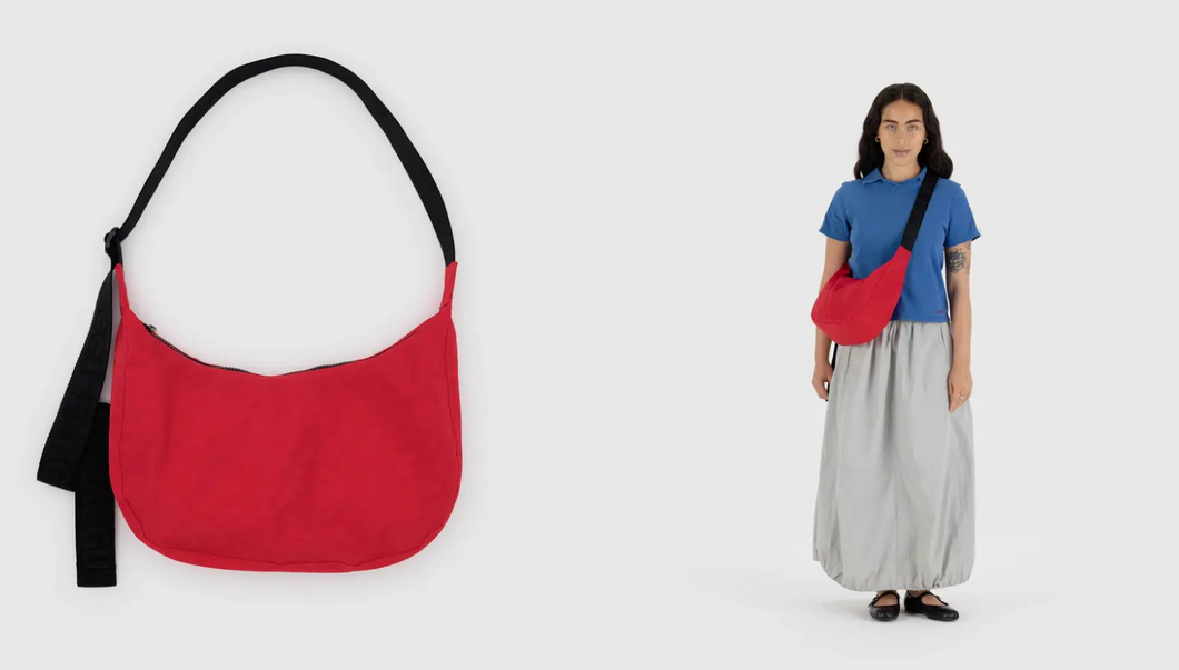 Baggu Medium Crescent Bag - Candy Apple