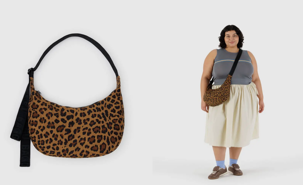 Baggu Medium Crescent Bag - Leopard