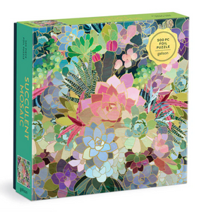 Succulent Mosaic 500 Piece Foil Puzzle
