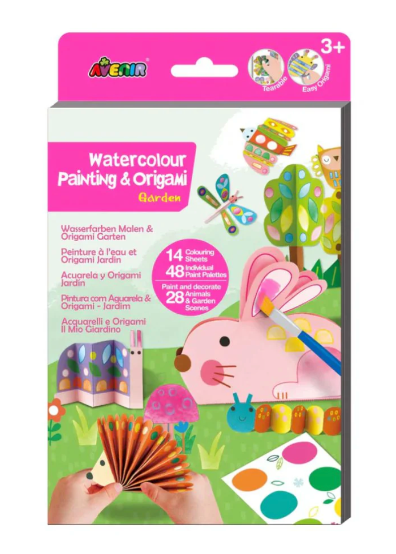 Watercolour Painting & Origami Set - Garden