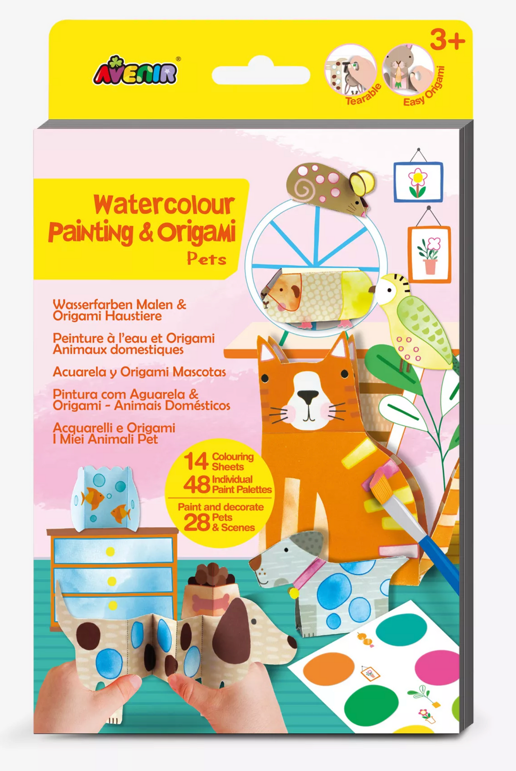 Watercolour Painting & Origami Set - Pets