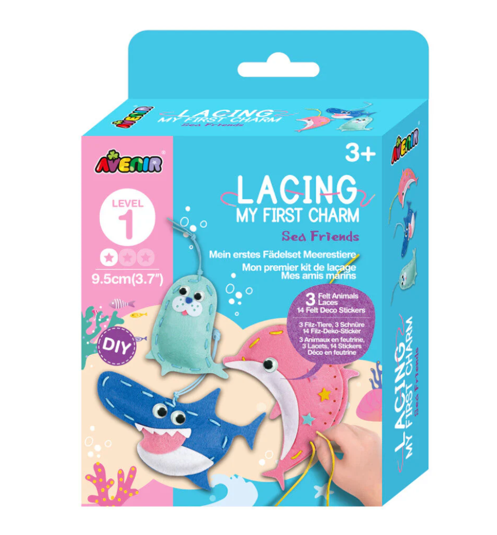 Lacing My First Charm - Sea Friends