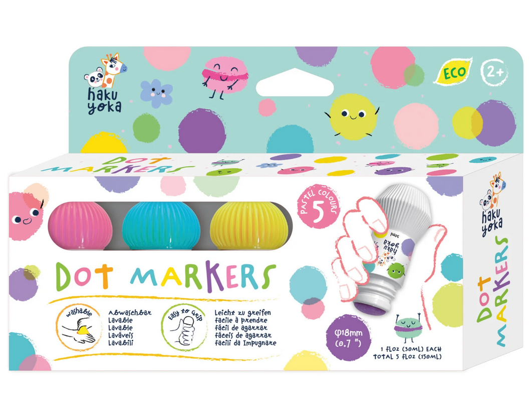 Dot Markers - 5 Pack Pastel