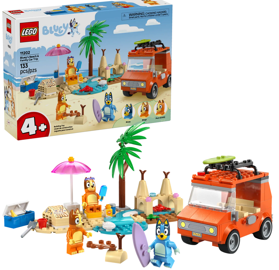 Bluey's Beach & Family Car Trip Lego