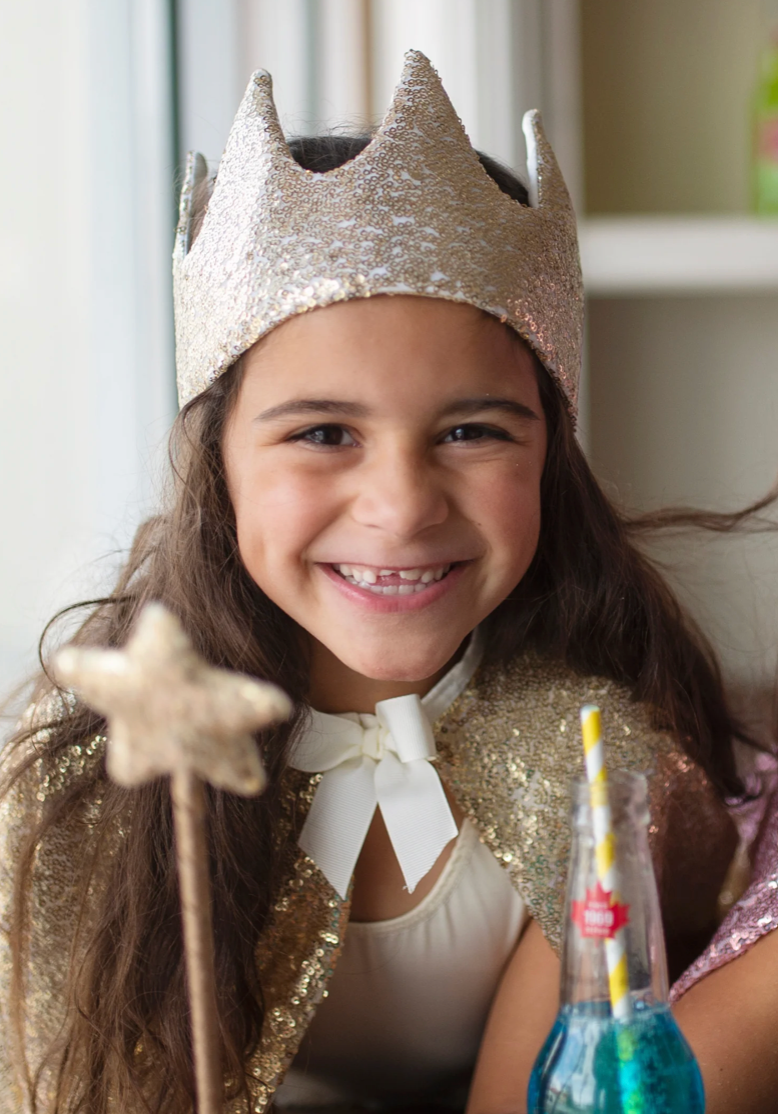 Gracious Gold Sequins Crown