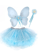 Load image into Gallery viewer, Iridescent Celestial Fairy Wings with Tutu &amp; Wand
