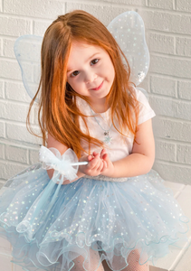 Iridescent Celestial Fairy Wings with Tutu & Wand