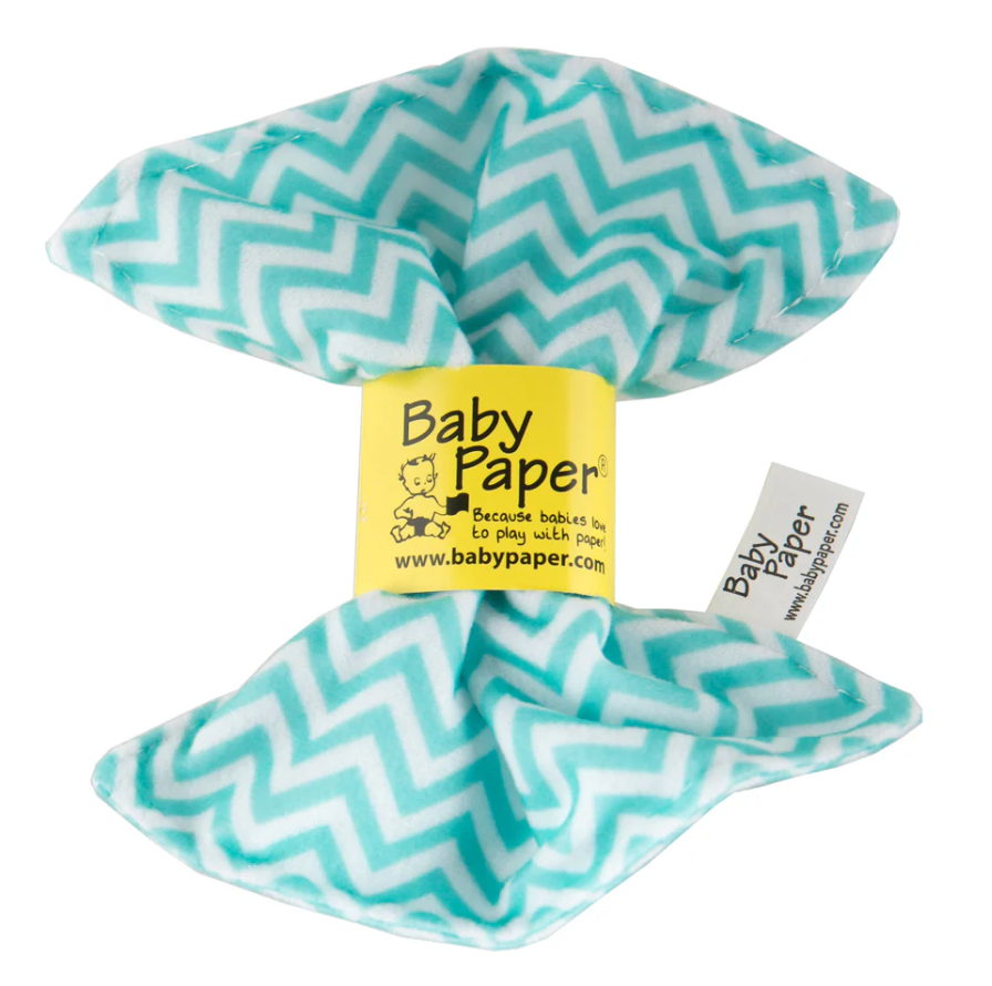 Turquoise Zig Zag Pattern Baby Paper