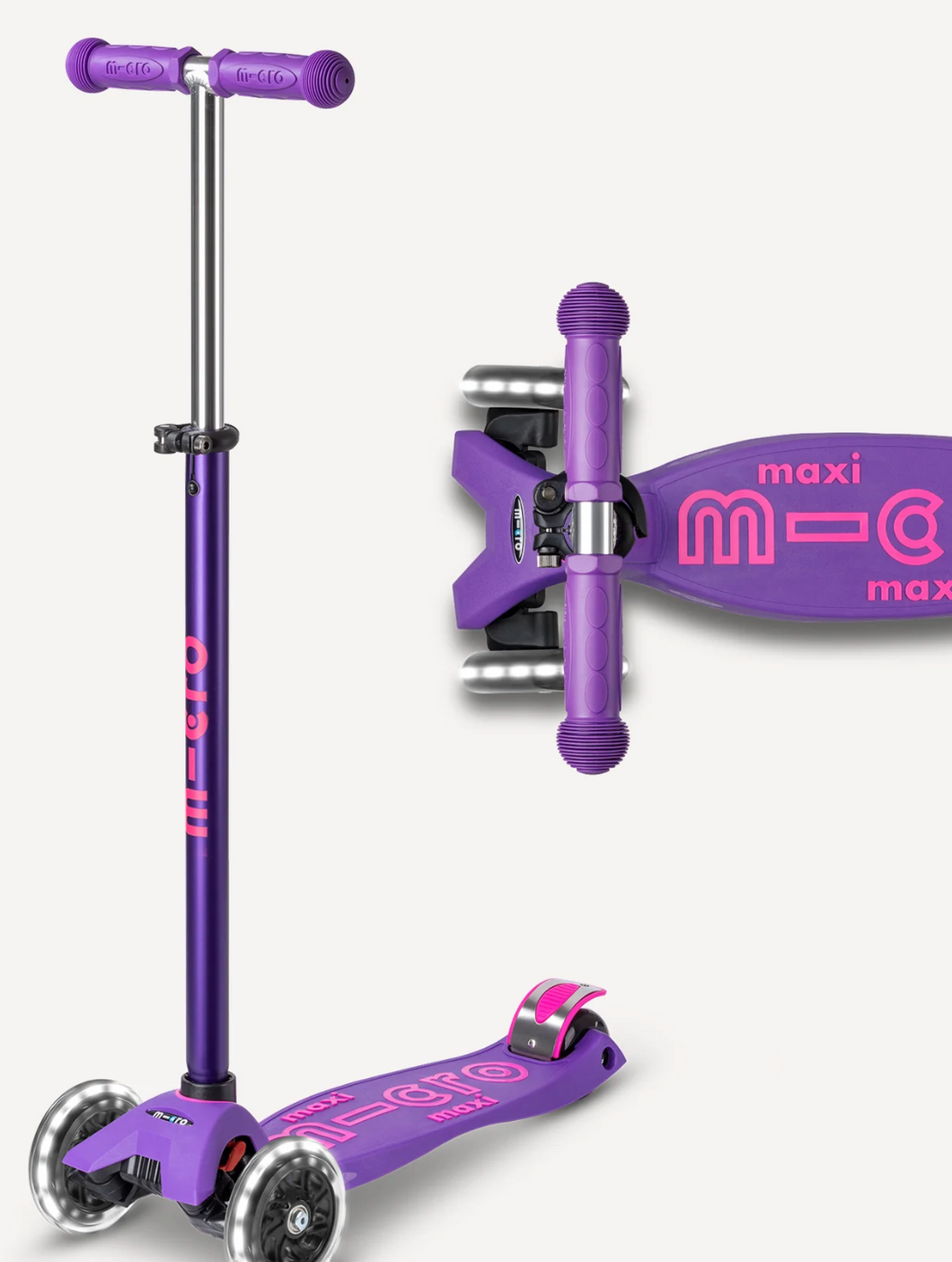 Micro Maxi Deluxe LED Scooter (Purple)
