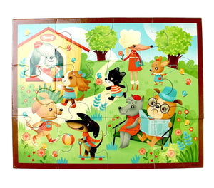 Puppy Playtime 12-Piece Pouch Puzzle