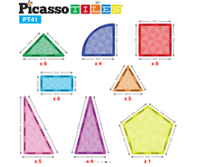 Load image into Gallery viewer, PicassoTiles 41pc Prism Magnetic Building Block Set
