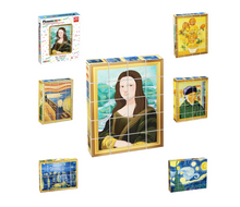 Load image into Gallery viewer, PicassoTiles 20pc 1&quot; Magnetic Puzzle Cubes Famous World Paintings
