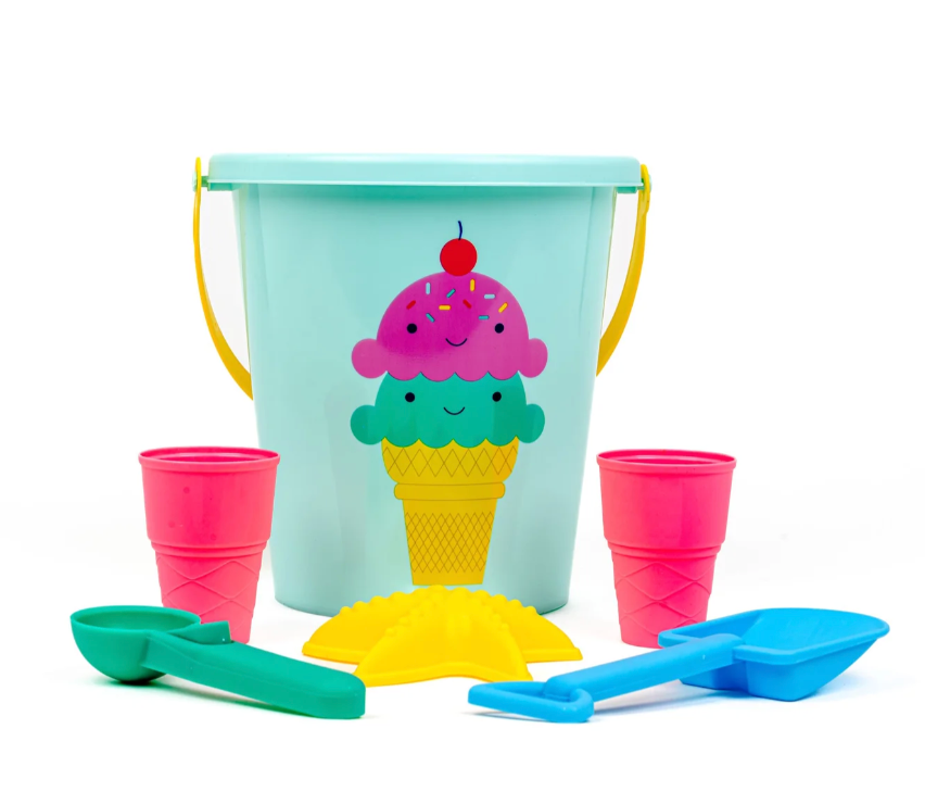 6pc Set Ice Cream Sand Bucket Set