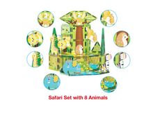 Load image into Gallery viewer, PicassoTiles Safari Magnet Tile Building Blocks with 8 Magnetic Animals
