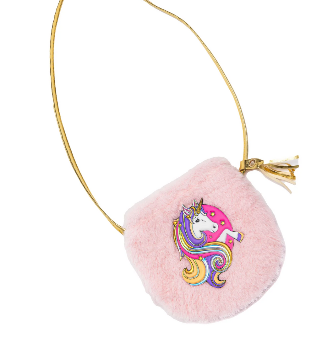 Fluffy Pink Unicorn Petite Purse