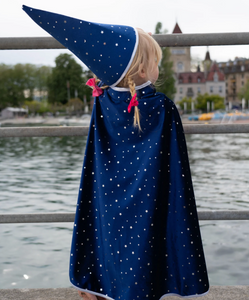 Blue Sparkle Wizard Cape & Hat